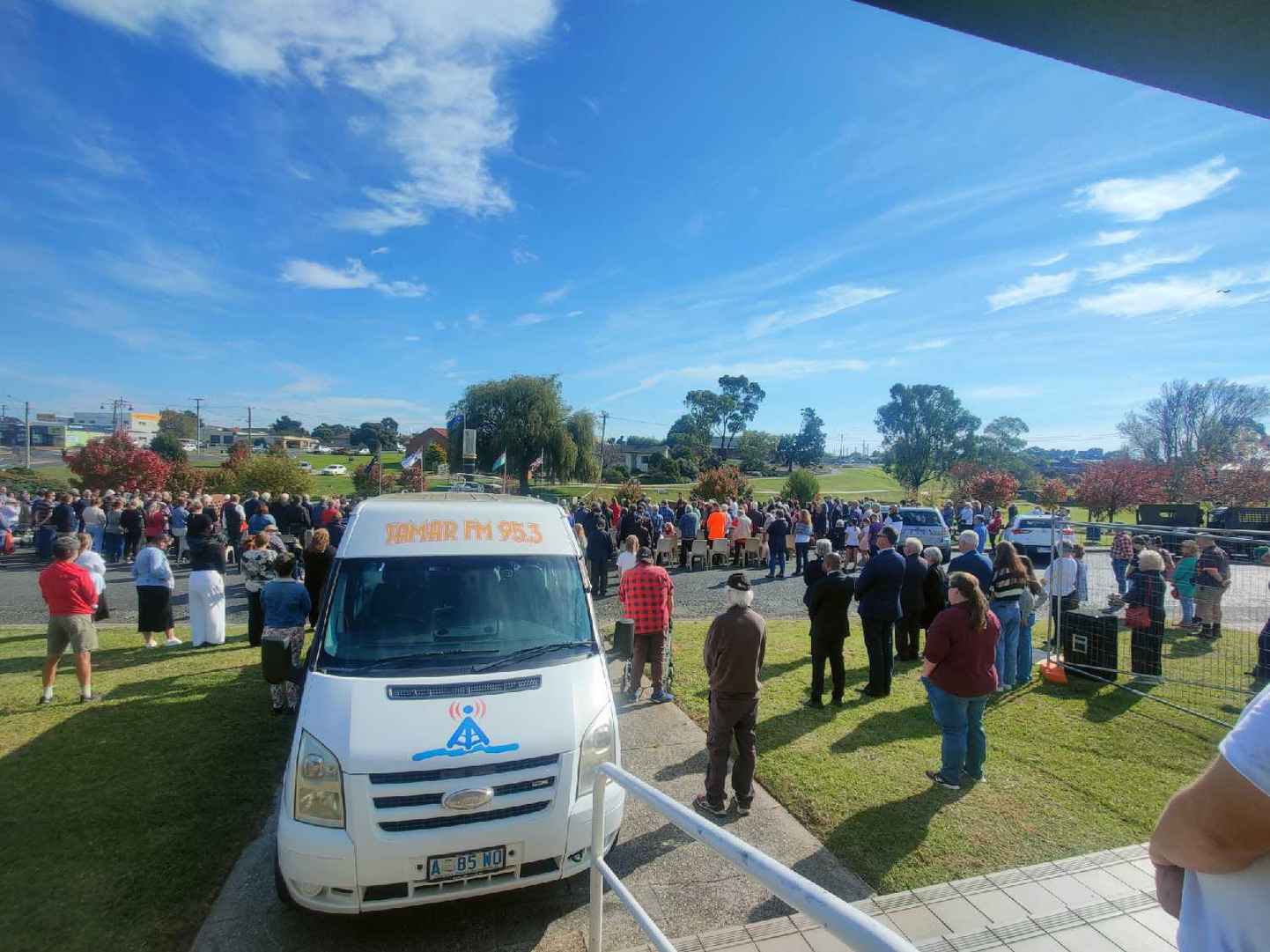 Attendees at Anzac ceremony